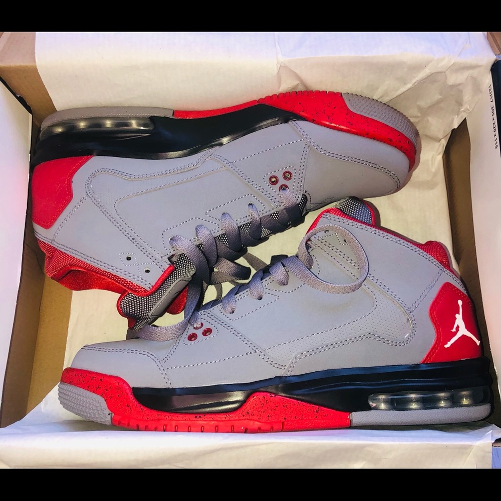 Jordan Flight Origin (GS), Youth sz. 6.5, Gray/White-Red, 100% authentic